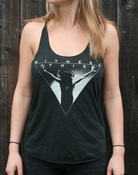 Image of Women's Witness This Icon Tri-Blend Dark Gray Racerback Tank