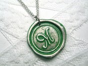 Image of Green Wax Seal Pendant Necklace by Ritzy Misfit
