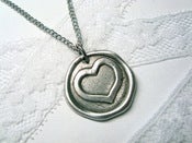 Image of Valentine Heart Wax Seal Necklace By Ritzy Misfit