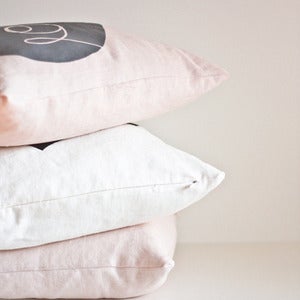 Image of Heart Cushion Cover - BLACK/WHITE