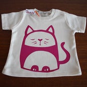 Image of Contented Cat Organic Cotton Baby T Shirt