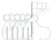 Image of 'Army of Dogs' A4 Print