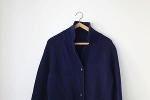 Image of 1970s navy wool knit jacket {SOLD}
