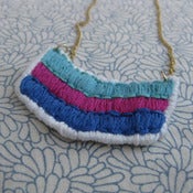 Image of Embroidered chevron necklace
