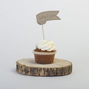 Image of DIY Printable Cupcake/Table/Place card Flags - writable scroll flag design