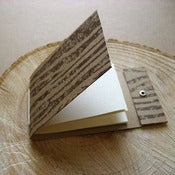 Image of 50 Mini Matchbook Notebooks - Faux Bois print on Kraft