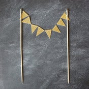 Image of Cake Bunting - Gold Glitter