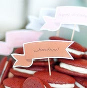 Image of DIY Printable Cupcake/Table/Place card Flags - custom colors