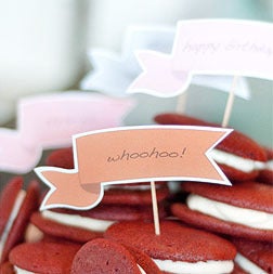 Image of DIY Printable Cupcake/Table/Place card Flags - custom colors