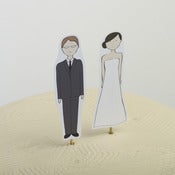 Image of Bride and Groom Cake Topper