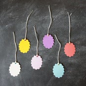 Image of Custom Scallop Oval Gift Tags
