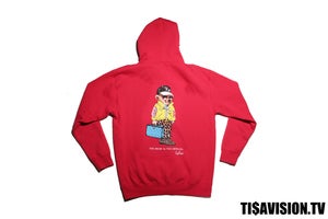 Image of TI$A BLUE MCM BEAR HOODIE