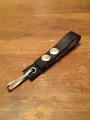Image of 3/4" Black Leather Keychain