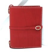 Image of Hand-sewn leather Calendar Cover - Red - CUSTOM ORDER