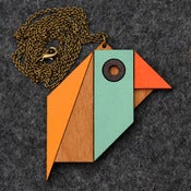 Image of Geometric Bird - Parrot Necklace