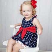 Image of Baby Dress Pattern - Big Bow Baby Dress/Top - PDF Sewing Pattern