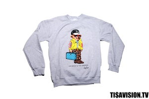 Image of TI$A BLUE MCM BEAR SWEATSHIRT