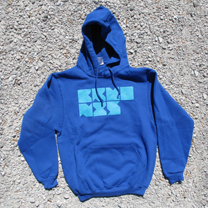Image of BRUONIS SPACEBALLS HOODIE - ROYAL/AQUA