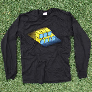 Image of BRUONIS BEDROCK LONG SLEEVE - BLACK/AQUA/YELLOW