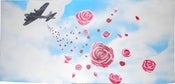 Image of "Drop Bouquets Not Bombs" (2' x4'foot Acrylic on Masonite)