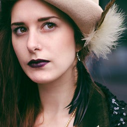 Image of Dark Shine Feather Earrings (various Colours)
