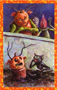 Image of Halloween Post card "Effigy"
