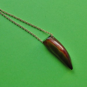 Image of Rainbow Agate Tusk Necklace (various colours)