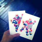 Image of 6 robot postcards
