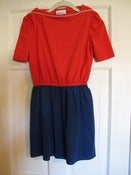 Image of Vintage Blue & Red boatneck mini dress