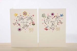 Image of Beaded Valentines cards