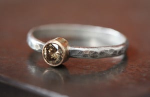 Image of Chocolate Diamond Stacking RIng