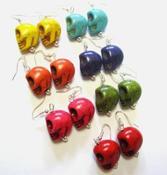 Image of Fruit Stand Sugar Skull Earrings Wear a Pair a Day 7 Sets of Skull Earrings