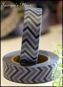 Image of Blue Zig Zag Washi Tape - Japanese Masking Tape - 15mm x 15m