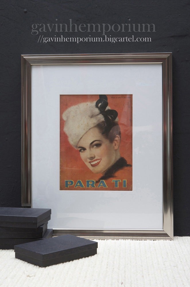 Image of 2nd vintage mounted magazine cover Para Ti