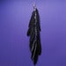 Image of Gothic Skull Black Feather Single Earrings