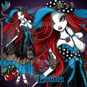 Image of "Emma" 50's Rockabilly Swallow Tattoo Angel Tube