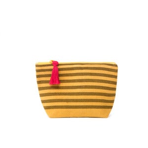 Image of Small Tassel Bag Mustard/Olive