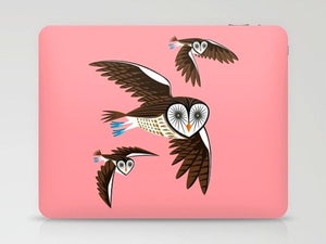 Image of Owls On The Prowl - illustrated Owl Laptop & iPad Skin