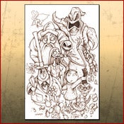 Image of Nightmare Before Christmas Line Art Print