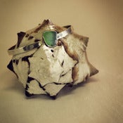 Image of Kelly Green Sea Glass - Sterling Silver Cuff Bracelet