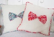 Image of Coussin Noeud Liberty By Mimosette 