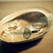 Image of Sea Foam Sea Glass - Sterling Silver Cuff Bracelet