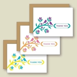 Image of Little Birds Thank You Card - Set of Six