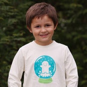 Image of Yeti Snowglobe Long Sleeve Organic Onesie/Tee