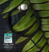 Image of Macramé  - Single Pearl bracelet - b inspired by Barb McSweeney