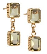 Image of " New " Kara Ackerman <i> Judie <i/> Emerald Cut 2 Drop Lemon Quartz Earrings