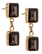 Image of Kara Ackerman <i> Judie <i/> Emerald Cut 2 Drop Smokey Topaz  Earrings