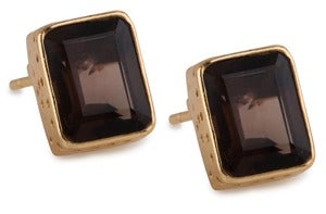 Image of " New " Kara Ackerman <i> Judie <i/> Emerald Cut Stud  Smokey Quartz  Earrings