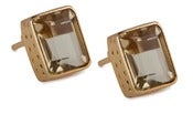 Image of  Kara Ackerman <i> Judie <i/> Emerald Cut Lemon Quartz Stud  Earrings