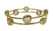 Image of " New " Kara Ackerman <i> Judie <i/> Oversized Faceted Citrine Bangles